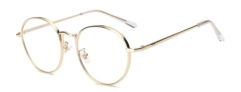 Gold Clear SHAUNA, классические женские круглые солнцезащитные очки, Ретро стиль, мужские фиолетовые тонированные/прозрачные линзы, оправа для очков - Цвет линз: Gold Clear