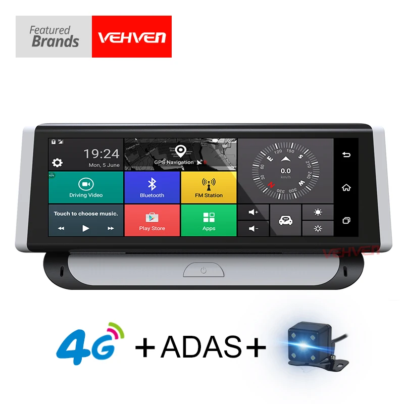 Vehven 4 г ADAS 7.84 &quotВидеорегистраторы для автомобилей Камера GPS dashcam Android 5.1 Registrar 1080 P