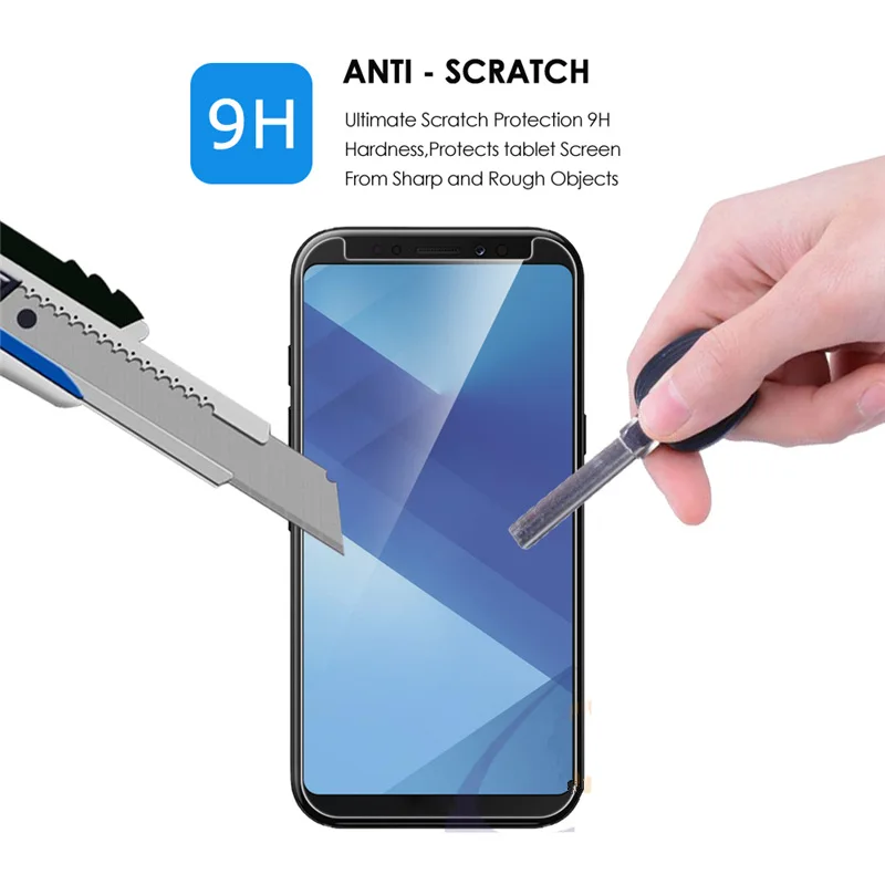 Защитный экран для Samsung Galaxy A8 + A8Plus 2018 A530F A730F пленка из закаленного стекла Plus A530 A730