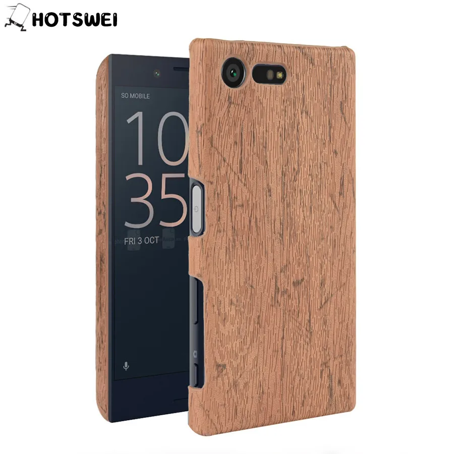 Чехол HOTSWEI для Sony X Compact 4 6 дюйма ретро тонкий из древесной кожи жесткий