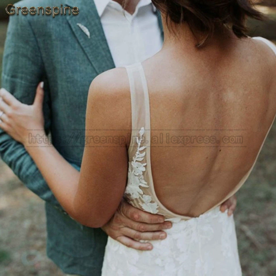 Зеленое сексуальное кружевное свадебное платье русалки 2019 с открытой спиной