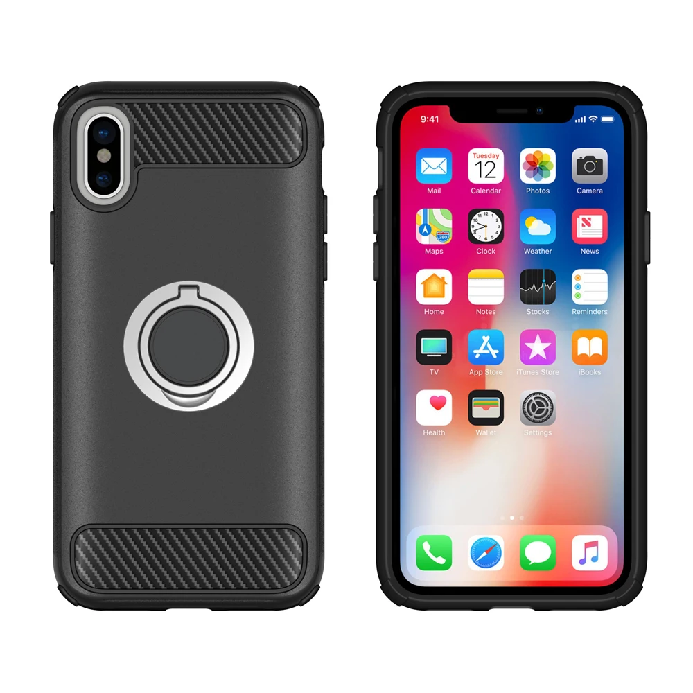Magnetic Ring Holder Armor Case For iPhone XS Max X 10 XR 8 7 6 6S Plus 8plus 7plus XSMax iPhone8 iPhone7 Shockproof Hard Cover |