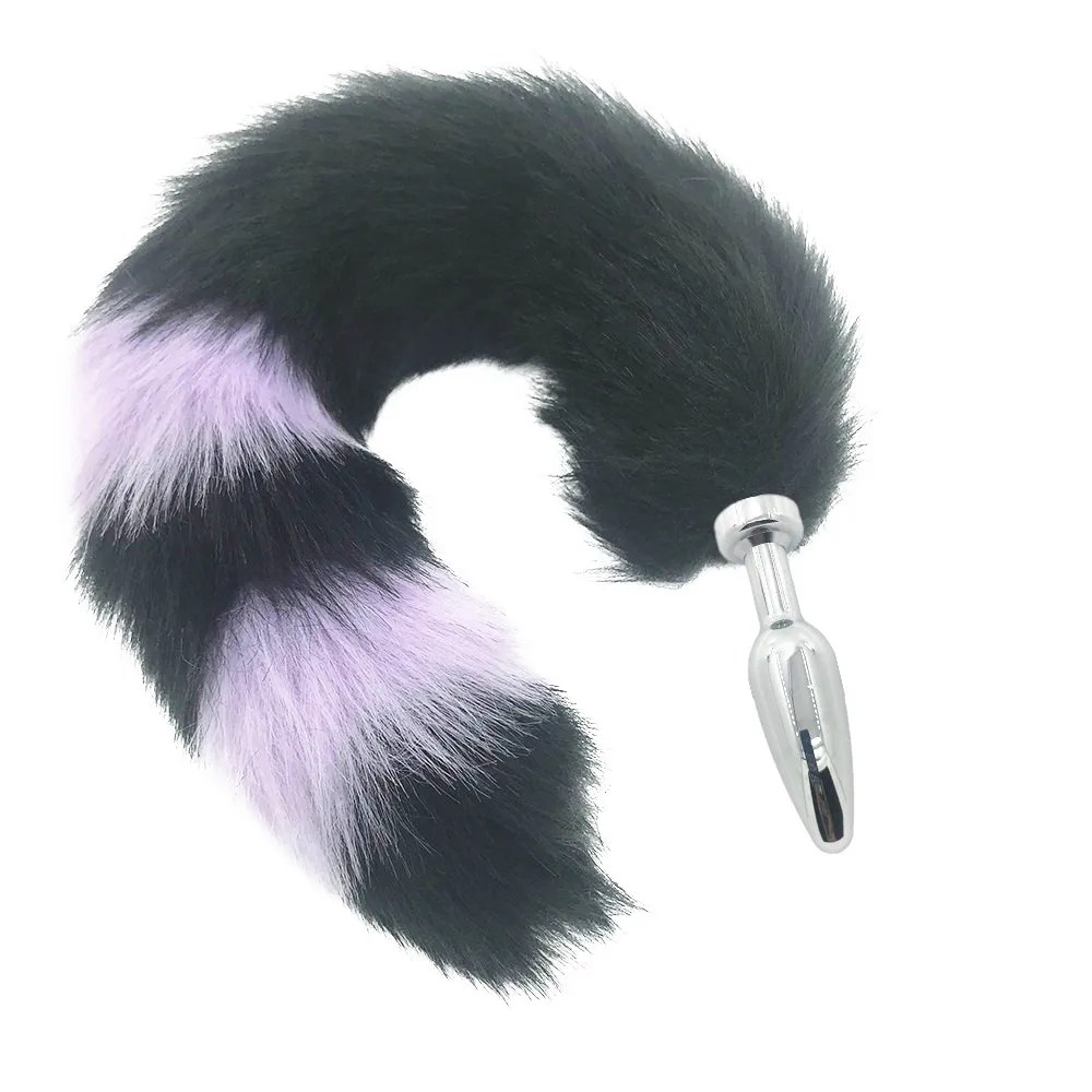 Men &amp Women Silicone Butt Plug Jelly Black Fox Tail Anal Toys Real Feeling Adult Sex Products | Красота и здоровье