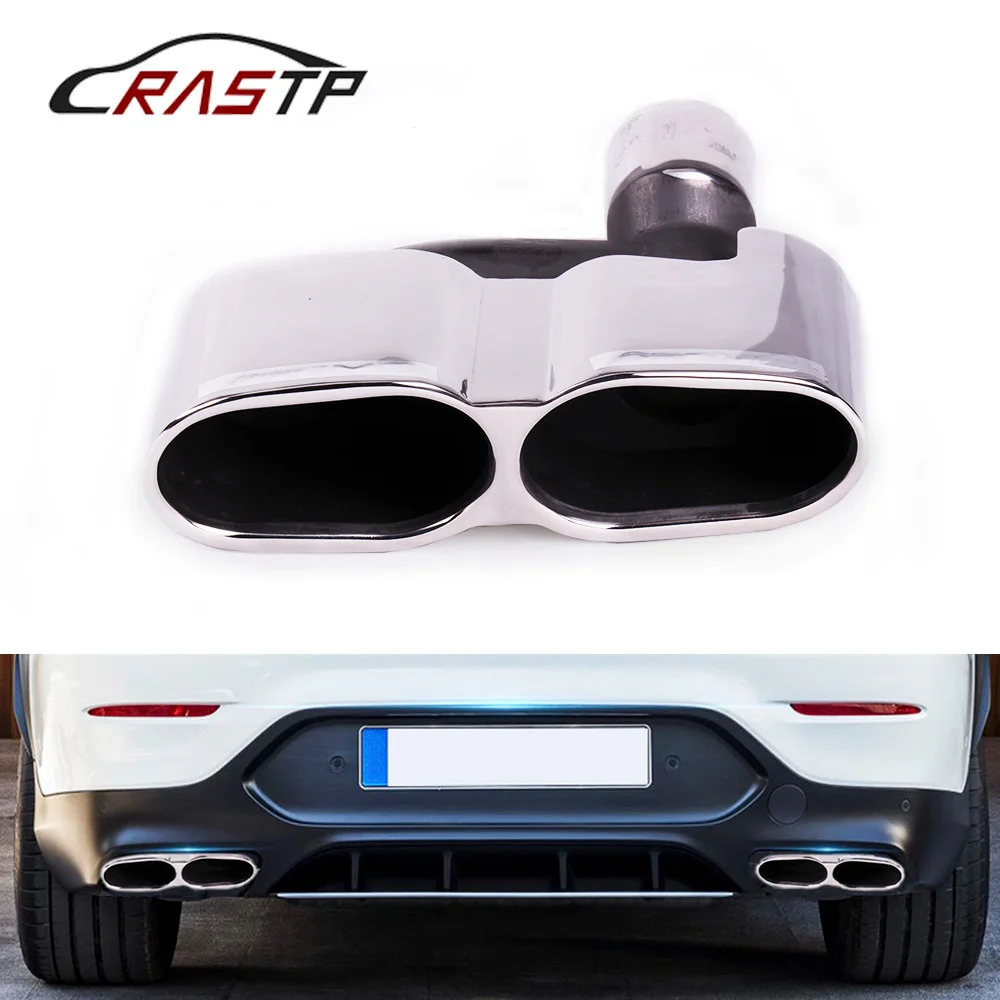 RASTP-2Pcs/комплект Модифицированная выхлопная труба из нержавеющей стали для Benz 08-13 S