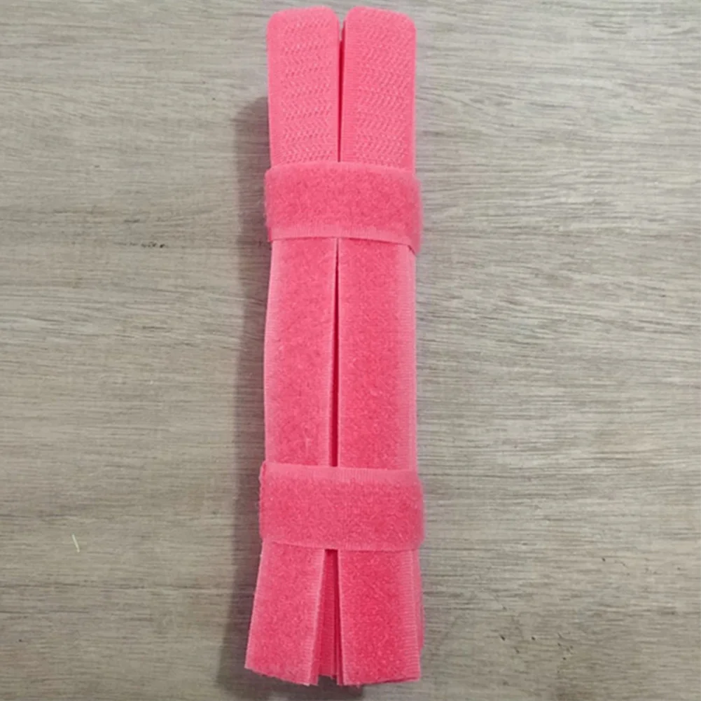 Rose red 50 Pcs Back To Back Reusable Magic Sticker Wire Organizer Holder Loop Cable Hook Loop Nylon Rope Fastener Cable Ties - Цвет: Rose red