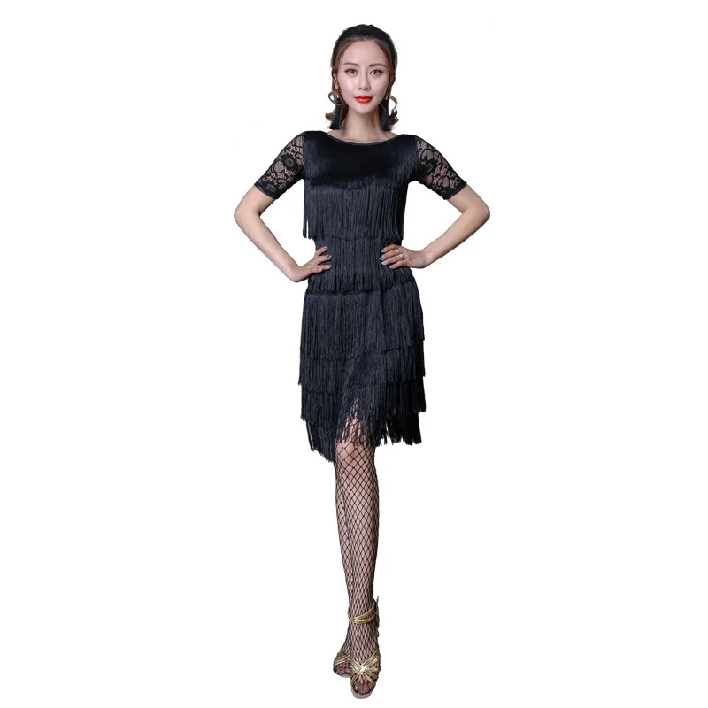 Womens Sexy Fringe Latin Dresses for Dancing Ballroom Tango Professional Lady Salsa Dancewear Rumba Samba Dance Costumes |
