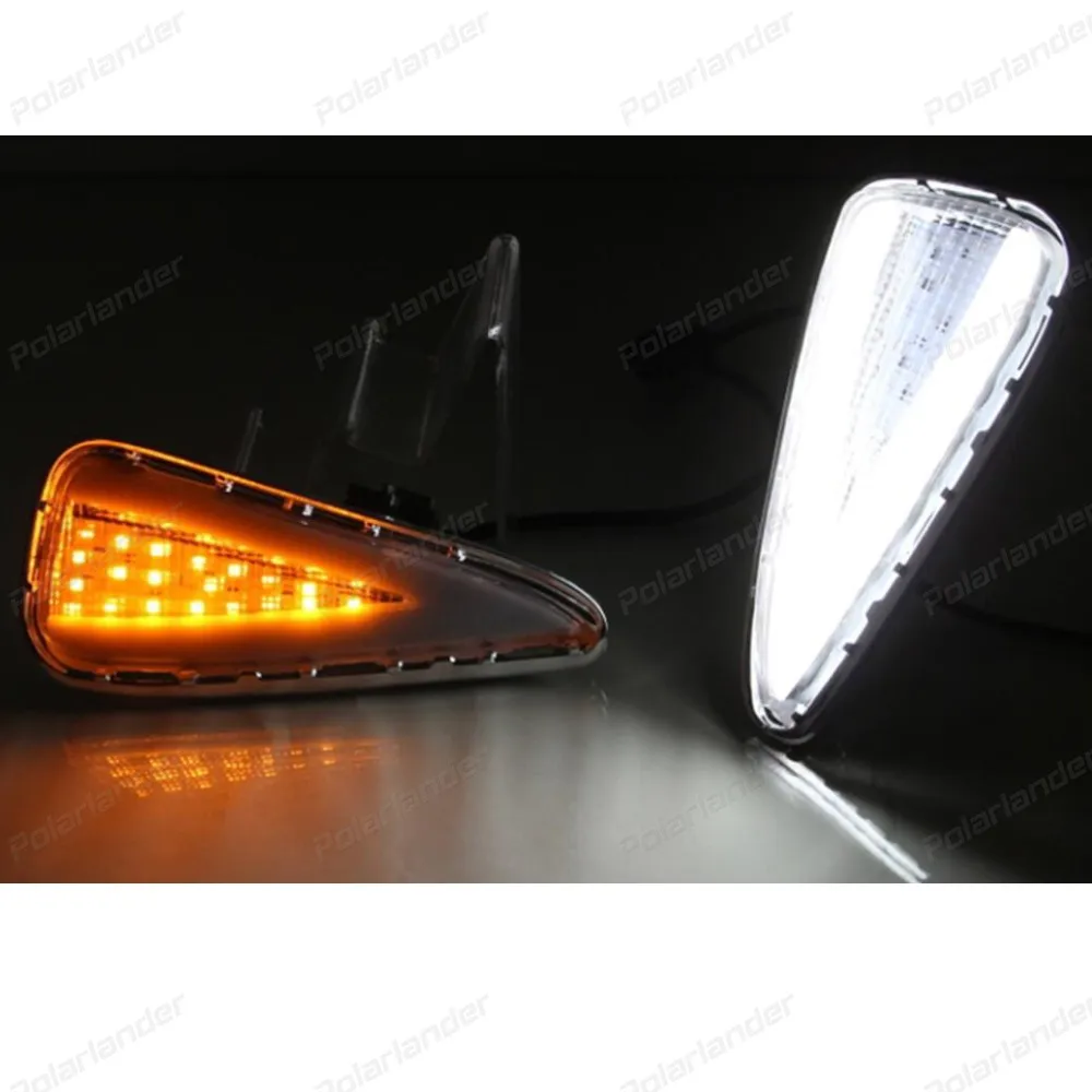 Стайлинга автомобилей LED Габаритные огни DRL Для T/oyota C/Амри 2015 поворотов Туман