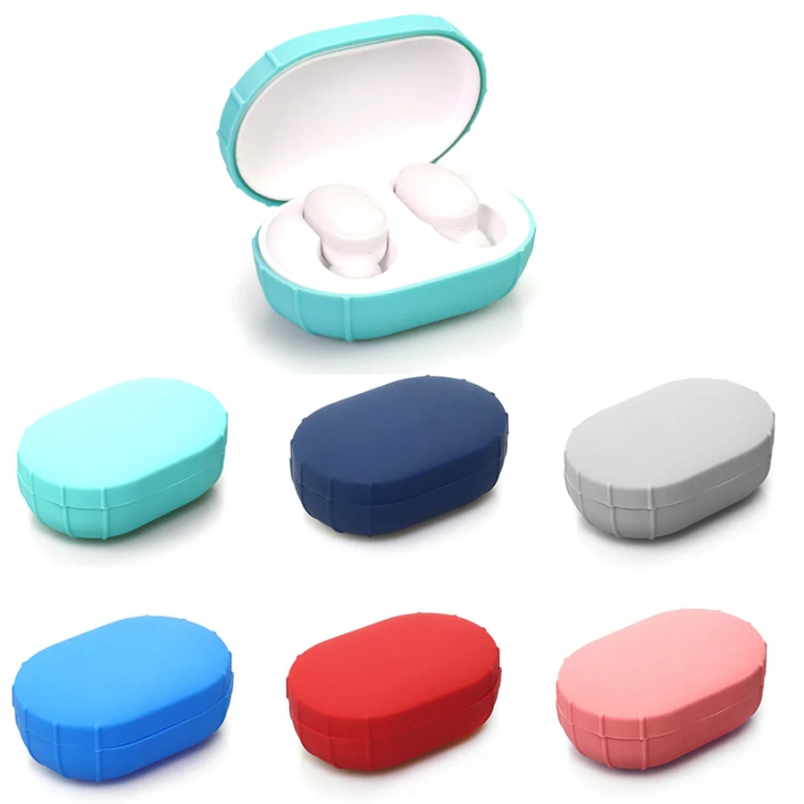 Силиконовый чехол защитный для наушников Xiaomi Airdots Youth Version зарядная коробка
