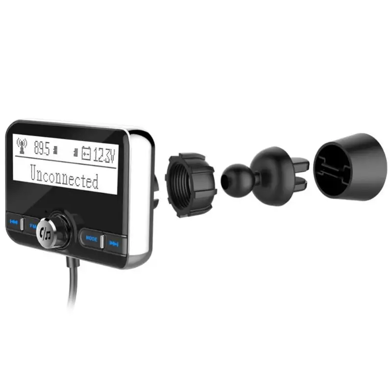 VODOOL Bluetooth FM передатчик Беспроводной громкой связи Bluetooth гарнитура для MP3 плеер, автомобильный набор, ЖК-дисплей цифровой Дисплей двойной зарядное устройство USB для телефона CCTV DVR gps