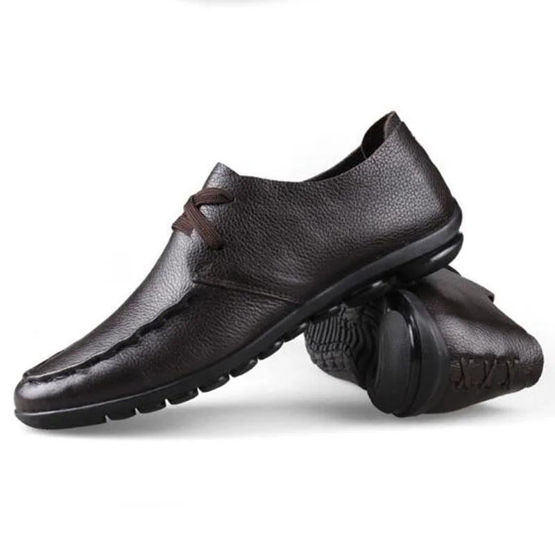 High Quality Cow Leather men's shoes Handmade Casual Loafers Classic Fashion Low-top Business Men's Shoes Driving Men | Обувь