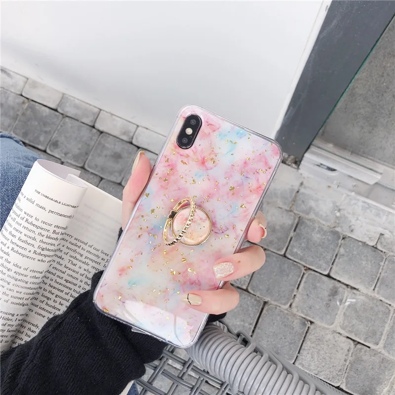 POBLU карамельный цвет мраморный чехол для телефона iphone 11 PRO XS Max XR задняя крышка