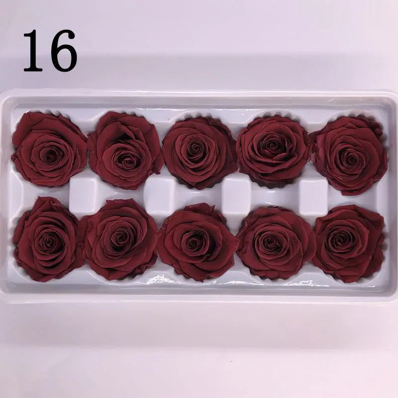 1 коробка, 10 головок, цветы, высокое качество, консервированные цветы, цветок, бесморская Роза, 4 см, диаметр, вечная жизнь, цветок, материал, подарочная коробка