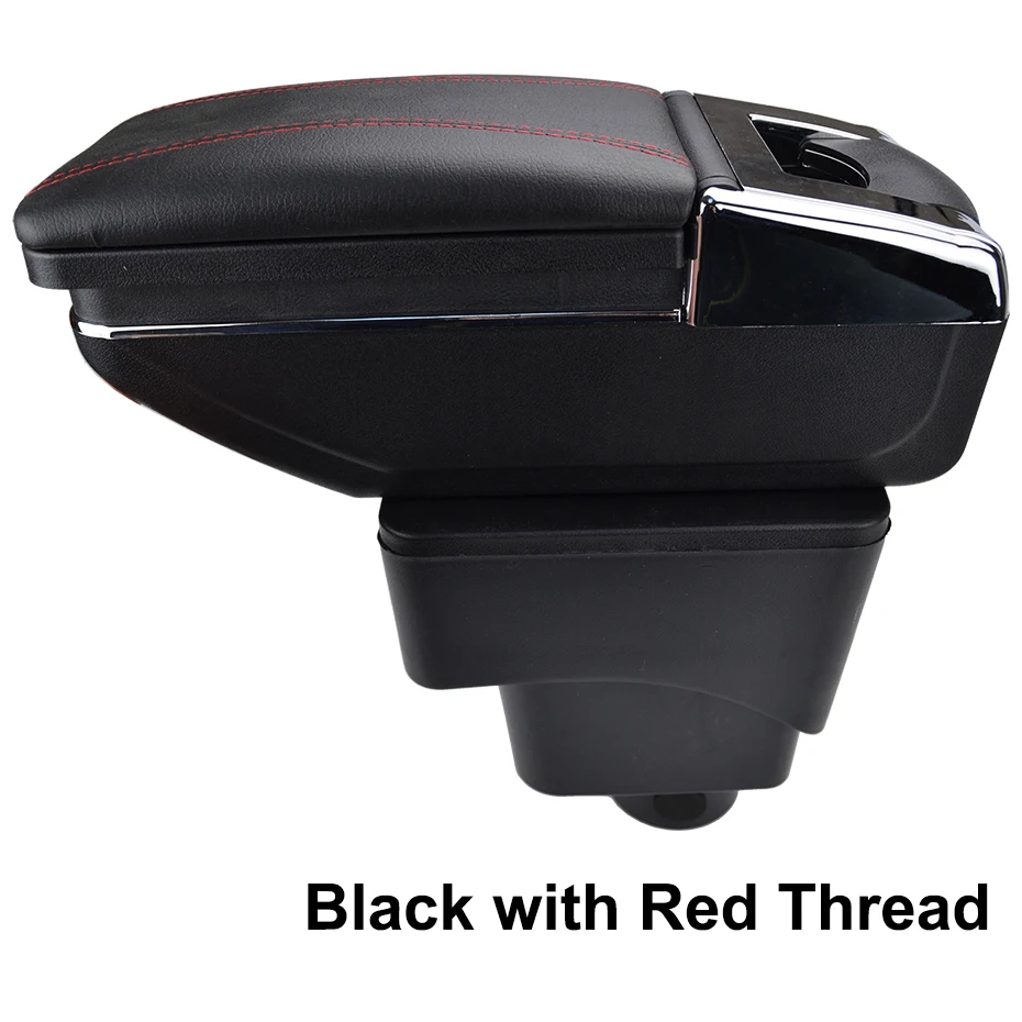 Red thread Центральный центр консоль подлокотник вращающийся для Ford Ecosport 2013- ящик для хранения подлокотник - Название цвета: Red thread