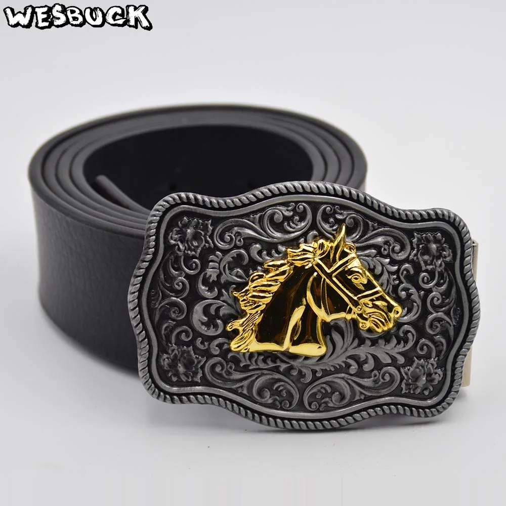 

5 шт. MOQ WesBuck брендовые пряжки для ремня с лошадиной головой для мужчин и женщин металлические пряжки
