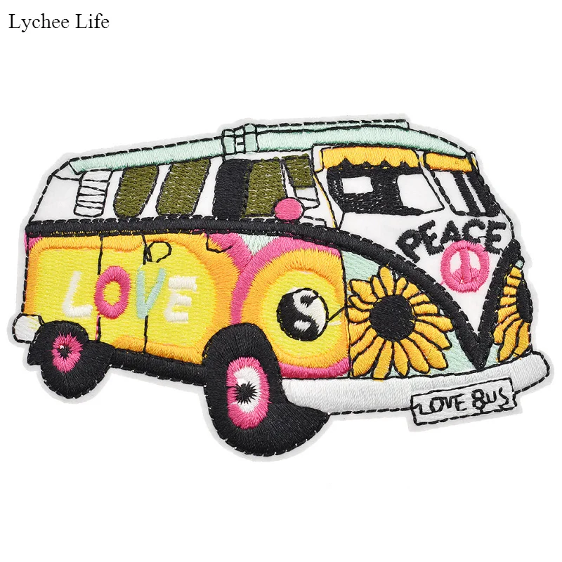 Lychee Life модные автомобильные вышитые клейкие патчи ручной работы на клейкой