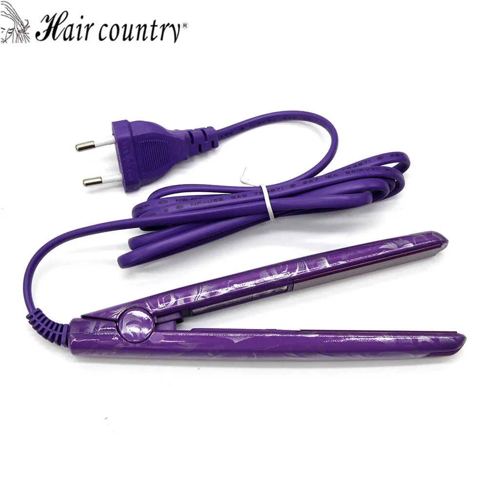Hair Country Mini Purple Straightener Flat Iron Straightening Comb Personal Care Appliances |