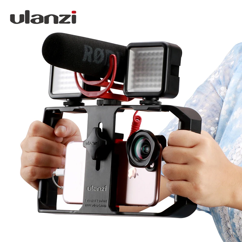 Штатив-Стабилизатор Ulanzi U Rig Pro для смартфона видеосъемки со светодиодным портом и