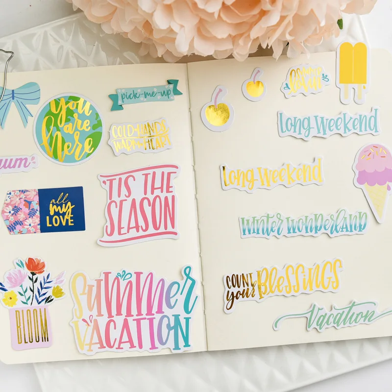Summer Vacation Colorful Cardstock Die Cuts for DIY scrapbooking/photo album/ Planner Decoration Crafts | Дом и сад