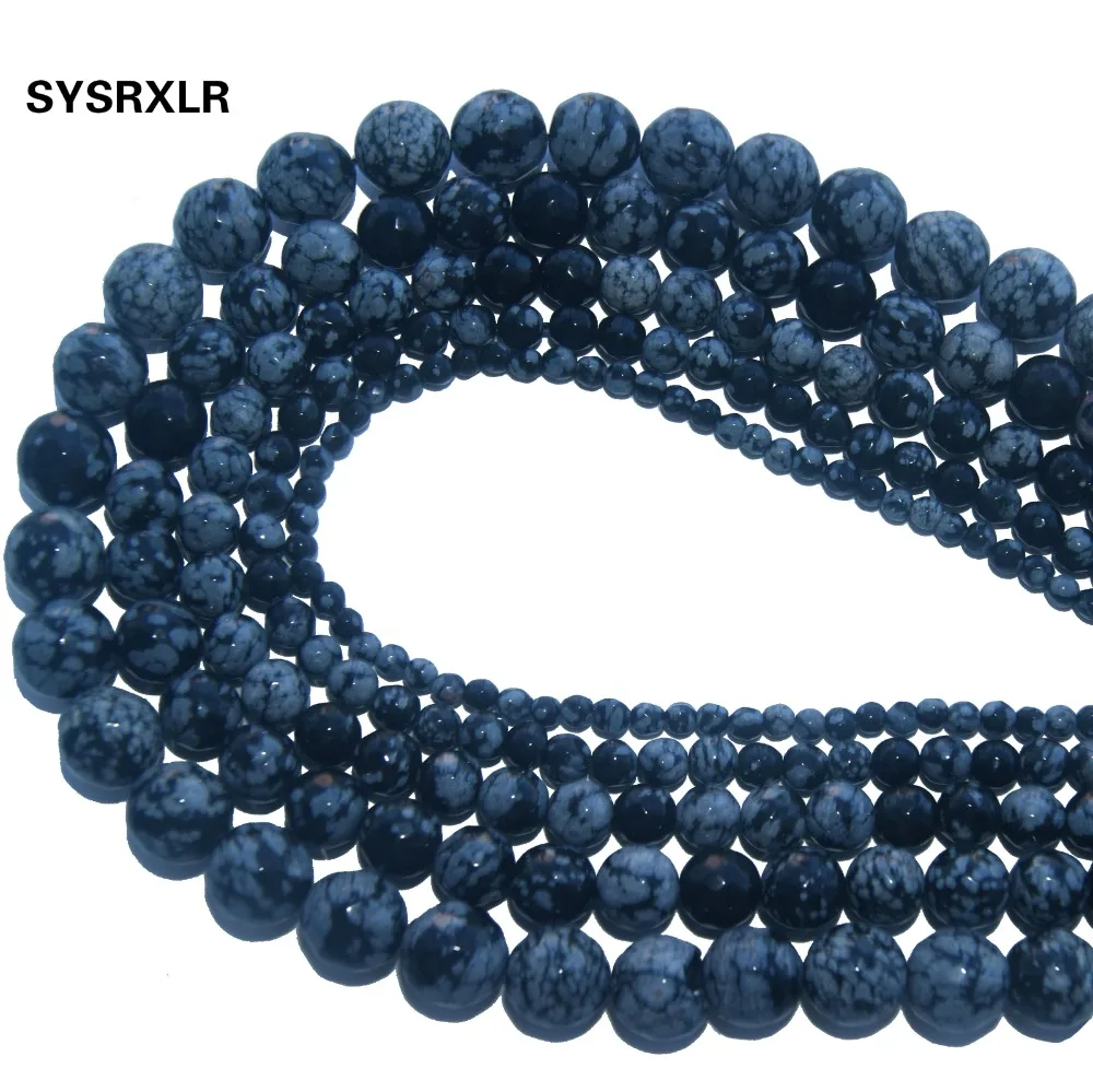 Оптом ограненный природный камень Снежинка Обсидиан Бусины для