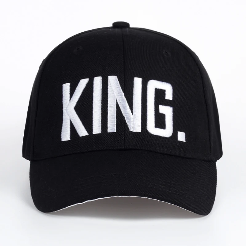 Распродажа KING QUEEN Цвет Черный Вышитые кепки снепбеки Для мужчин женщин пара