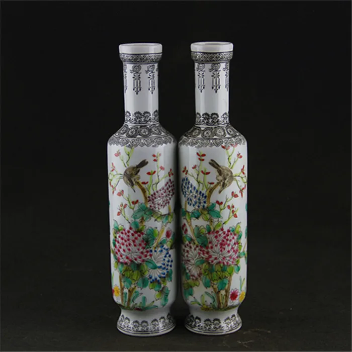Jen Ren Tang Jingdezhen handpianted antique porcelain vases(paired price) ornaments | Дом и сад