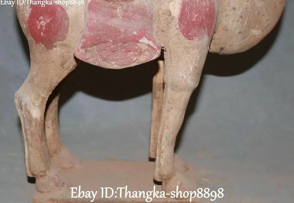 17" China Tang Sancai Porcelain Camel Llama Ship Of The Desert Animal Statue | Statues & Sculptures