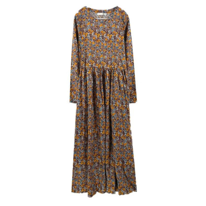Женское пляжное платье-туника Boho длинное платье макси с цветочным принтом