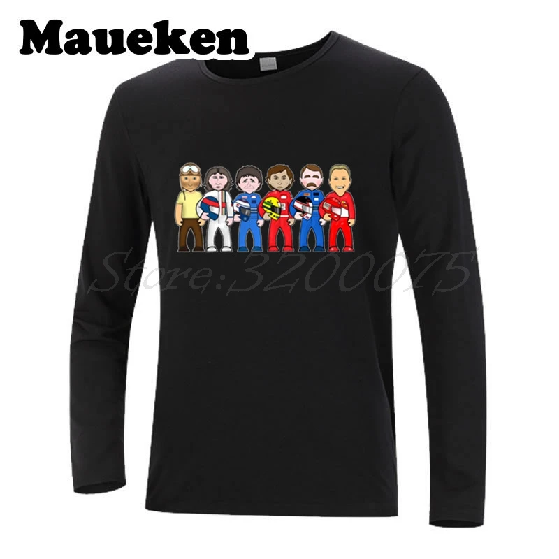 Для мужчин с длинным рукавом 1 Хуан Мануэля фанхио Михаэль Шумахер Айртон Сенна