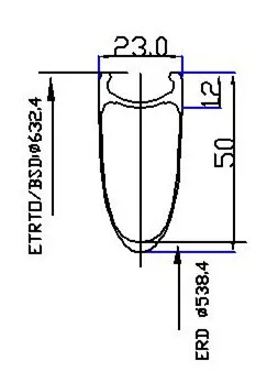 Хит продаж недорогое углеродное шоссейное Велосипедное обод 700C 50 мм Глубина