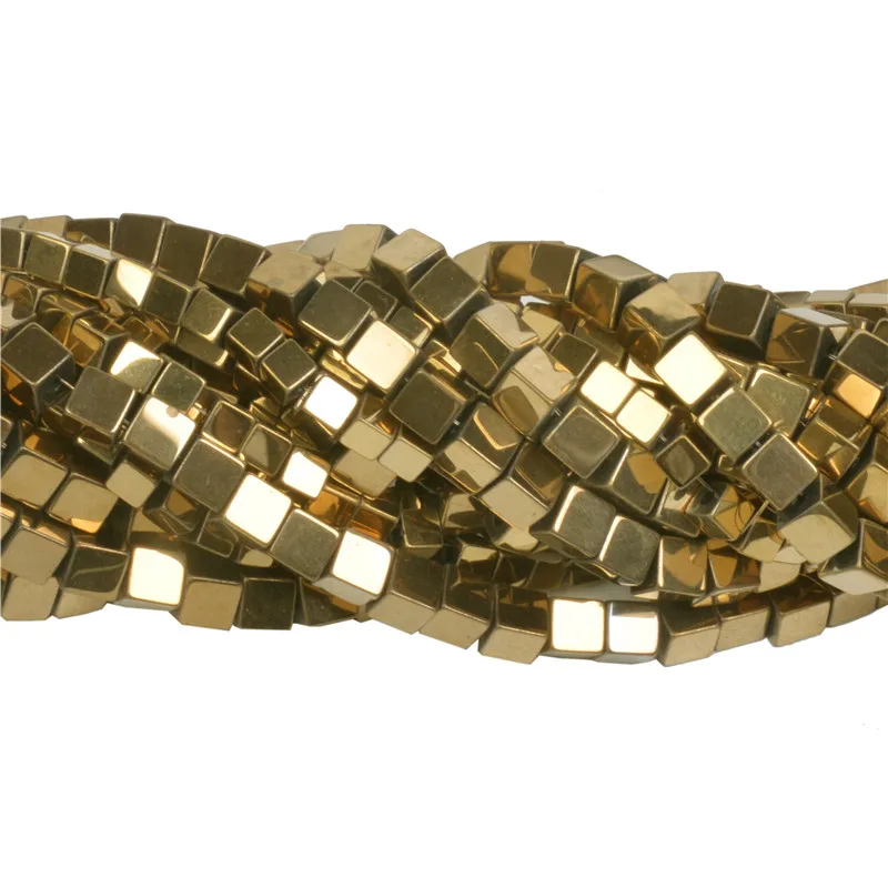 Бисер из гематита квадратной формы для изготовления ювелирных изделий браслетов