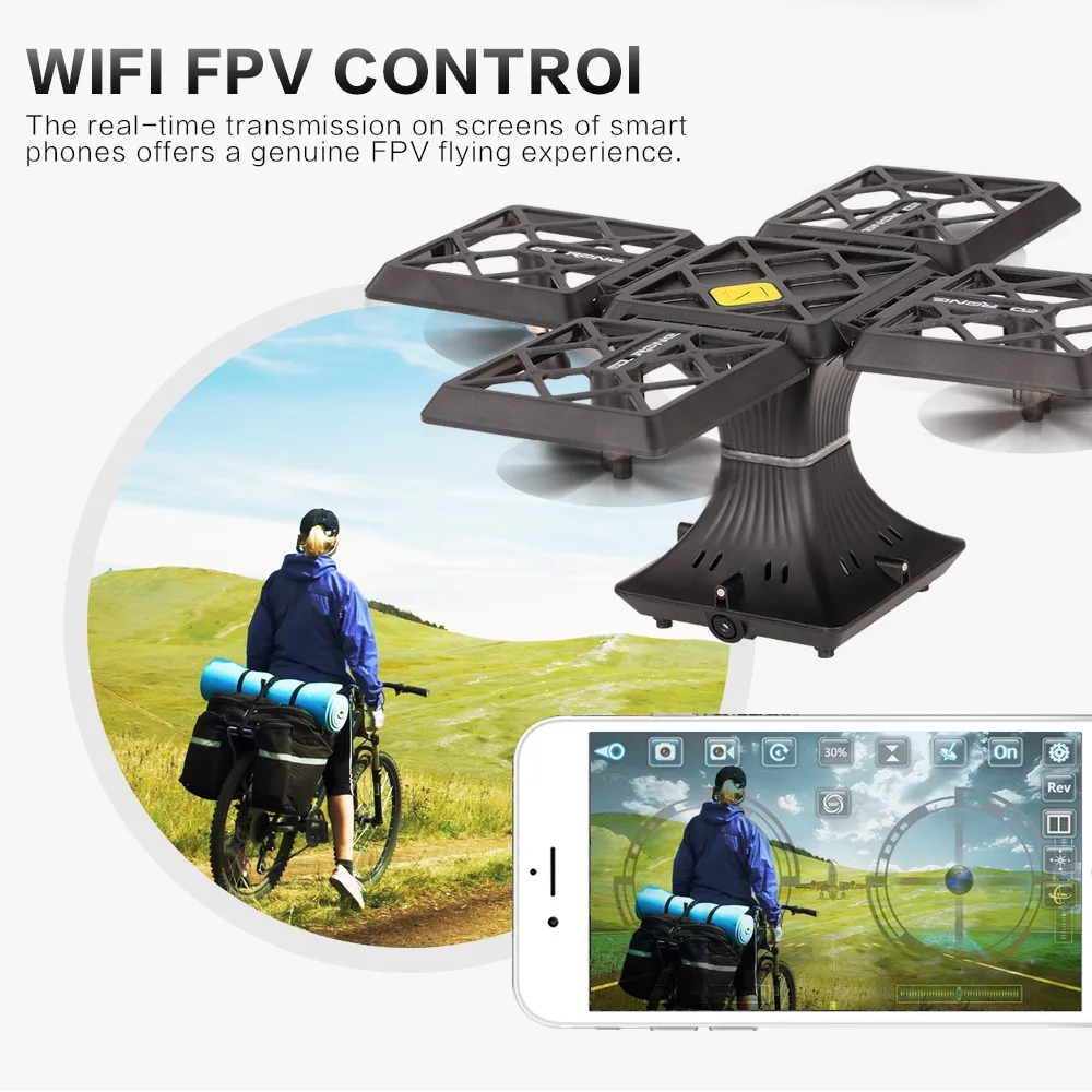 720P камера Wifi FPV складной куб Дрон Безголовый режим удержания высоты g-сенсор Квадрокоптер вертолет дистанционного управления