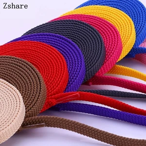 Шнурки для спортивной обуви 1 пара, однотонные, плоские, двойные, из полиэстера, 28 цветов