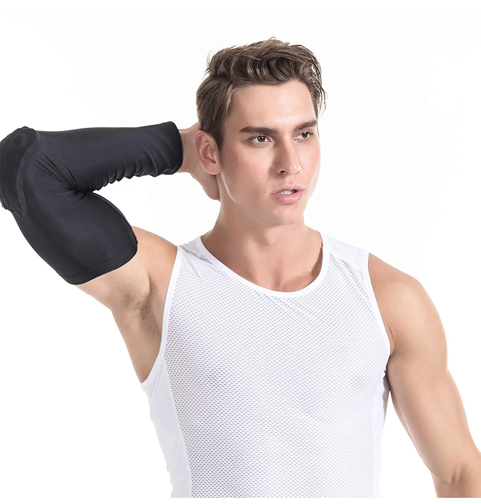 REXCHI 1 PC Honeycomb Sports Elbow Support Training Brace Protective Gear Elastic Arm Sleeve Bandage Pads Basketball Volleyball