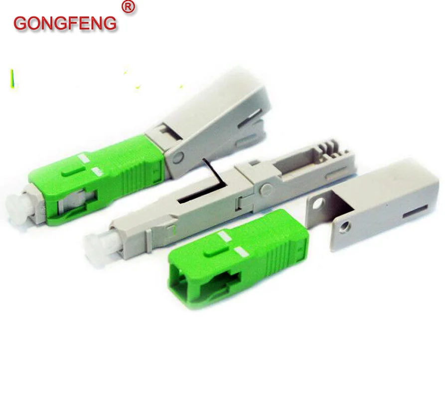 GONGFENG 100 шт. Новый высококлассный SC оптоволоконный Быстрый коннектор SC/PC/APC
