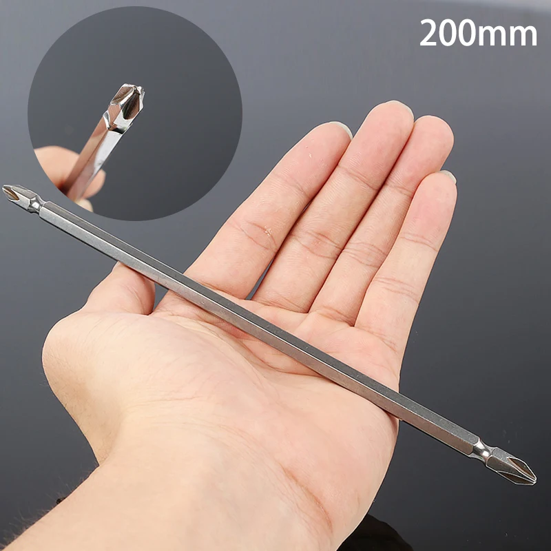 

1 шт. 200 мм Ph2 головка отвертка Philips Bits 1/4 "с шестигранной головкой с объёмным рисунком из мультиков воздействия двойной состава отвертка дрель...