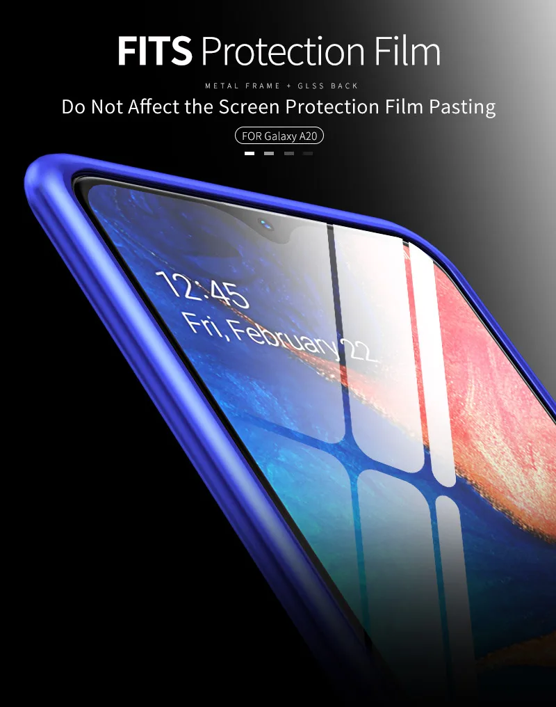 Металлический бампер для Samsung A50 A30 A70 A60 A40 A20 A10 алюминиевый сплав бампер чехол закаленное стекло задняя крышка для Samsung A 50 30 70