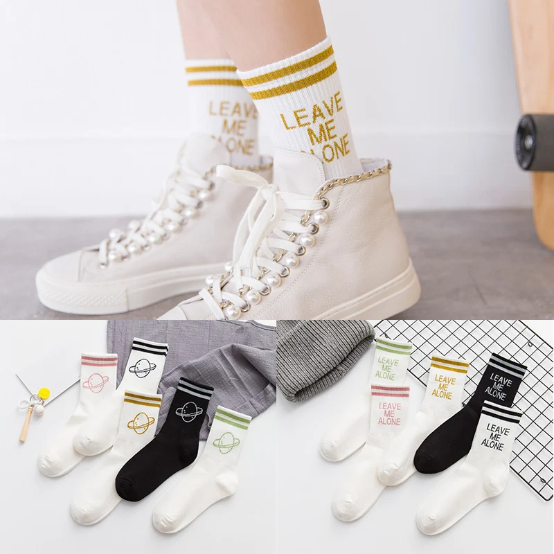 Вселенная одежда аксессуары мультфильм хлопок Harajuku летние дышащие милые женские полосатые весенние 1 пара забавные носки