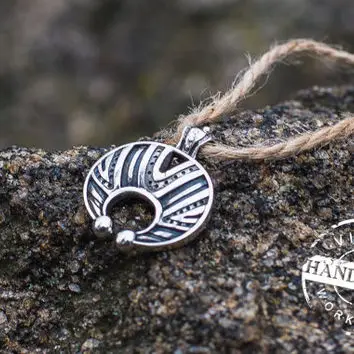 Lanseis10pcs Ручной Лунула Кулон Серебряное Ожерелье Языческие Украшения | и