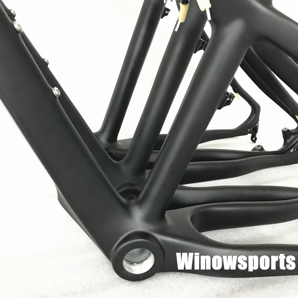 Winow 26er углеродная mtb рама 13 5 &quot15 5&quot 17 дюймов детская с QR 135*9 мм 12*142 через ось 26 27 er