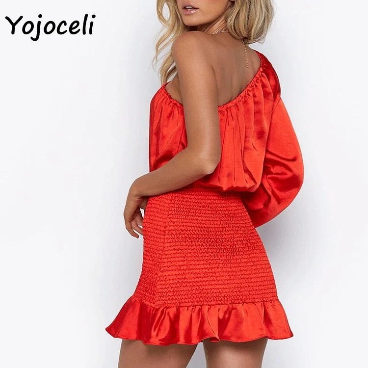 Yojoceli/пикантные вечерние платья с рюшами для клуба женское Облегающее открытым