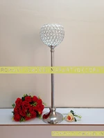 80cm 31 5 silver wedding flower vase bling crystal table centerpiece sparkling ball wedding decoration 10pcslot
