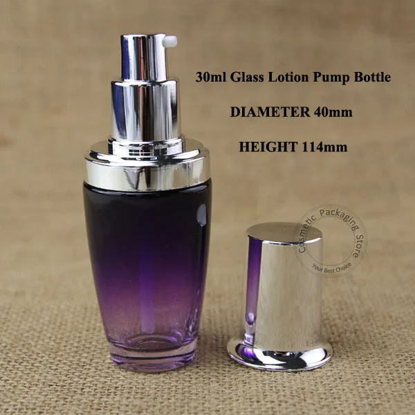 5 шт./лот 30 мл стеклянная бутылка для лосьона смешанные цвета г пустая Женская