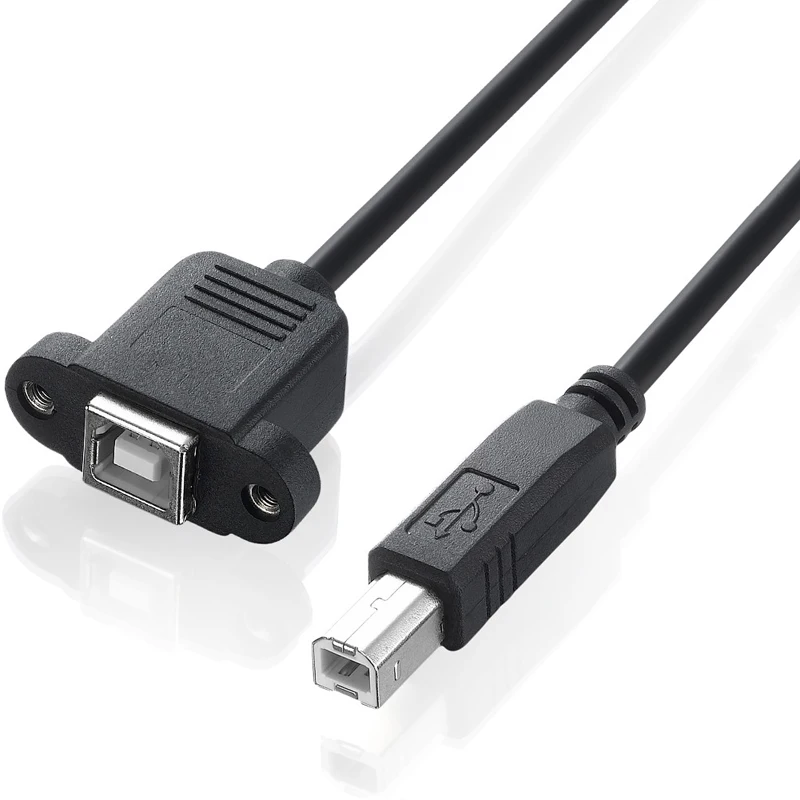Bochara USB 2,0 Тип B штекер типа B Женский принтер удлинитель с винт крепления панели отверстие 30 см 50 см 100 см