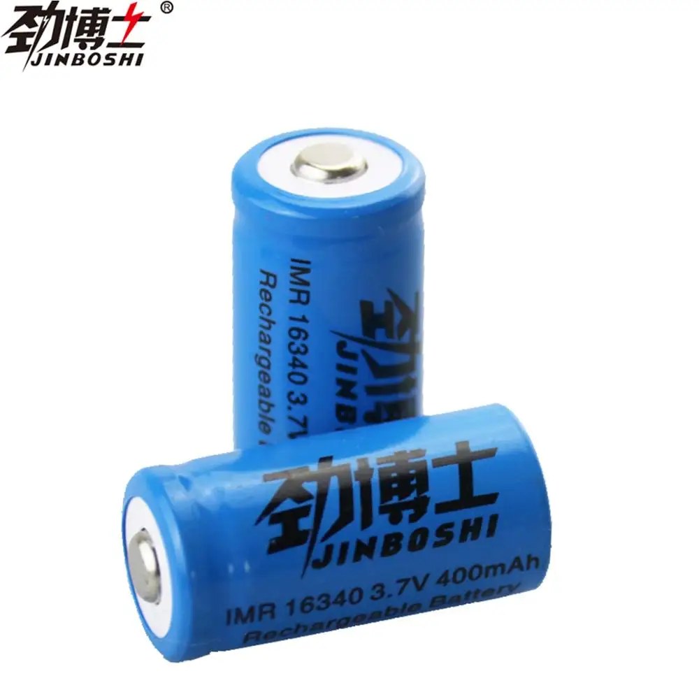 4 шт./лот JINBOSHI 16340 3 7 v Li ion батарея 400mah перезаряжаемая литий ионная CR123A CR 123 для