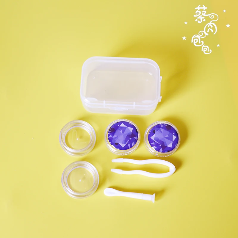 20 компл./лот новая блестящая контактные линзы коробка/сопутствующая