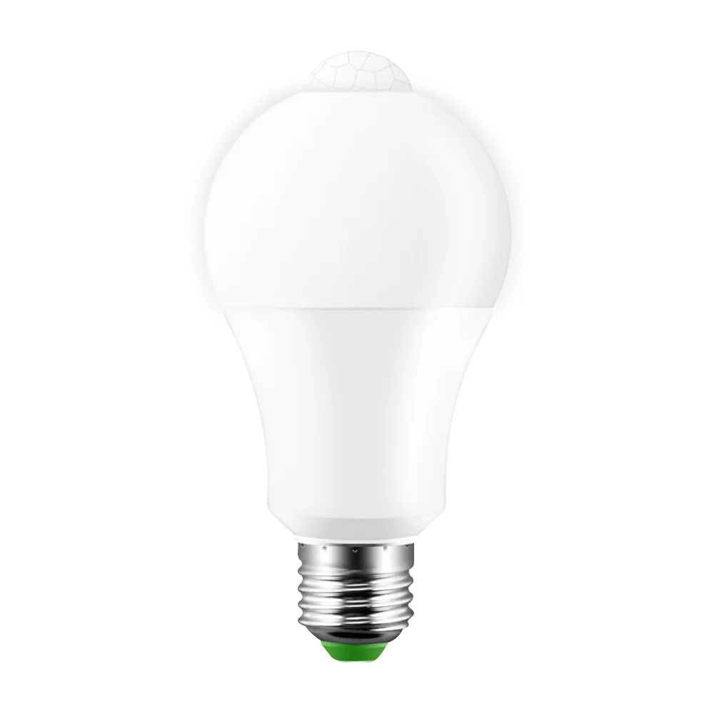 Cold White E27 Светодиодная лампа движения PIR Сенсор лампа 12W 110-220V заката до рассвета светильник лампочка IP42 умный светильник лампа дневной и ночной Светильник для дома светильник Инж - Испускаемый цвет: Cold White