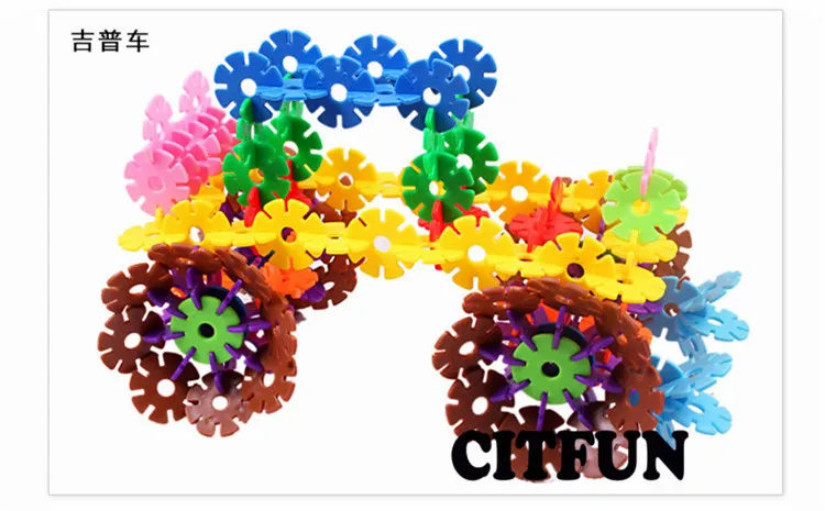 Экологически чистые пластиковые снежинки креативные строительные блоки