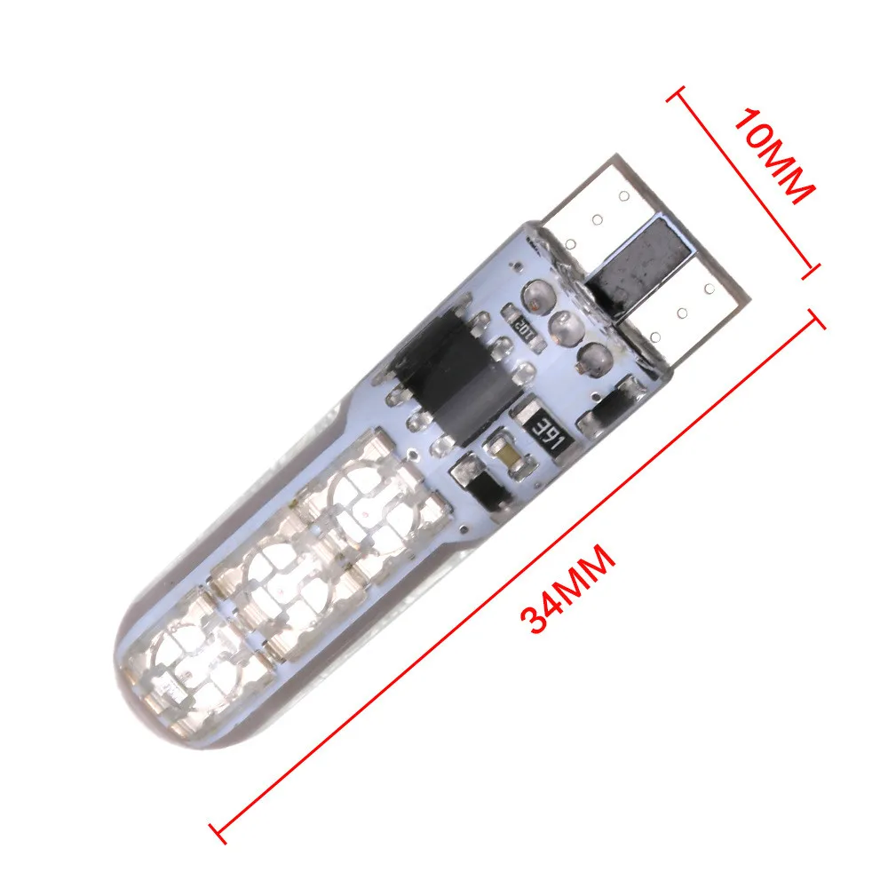 RGB Автомобильная широкополосная лампа T10 силикагель 5050 6SMD Автомобильный