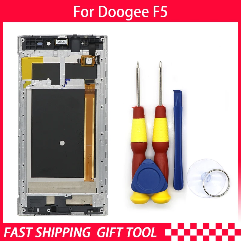 Для DOOGEE F5 сенсорный экран ЖК-дисплей дигитайзер сборка с рамкой запасные части+ инструмент