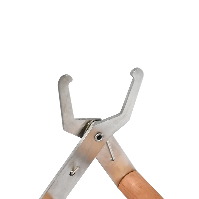 Фирменная рукоятка из нержавеющей стали и деревянной рамы ручные щипцы для